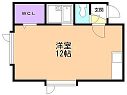 プラザ澄川 ワンルームの間取図画像