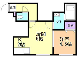 ルチェーレ 1LDKの間取図画像