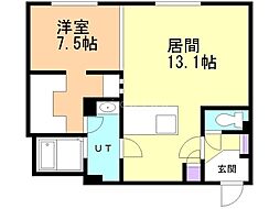 RESIDENCESAPPOROT9 1LDKの間取図画像