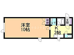 SDコート 1Kの間取図画像
