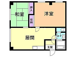 シティーハウス 2LDKの間取図画像