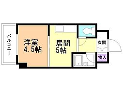 Ｌハイム豊平公園 7階1DKの間取り