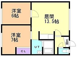 間取図画像 2LDK