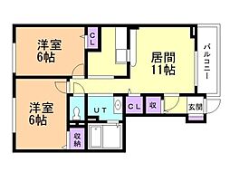 クリスタルコート 1階