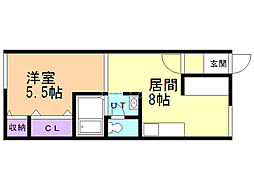 ガルテンラウベ 2階