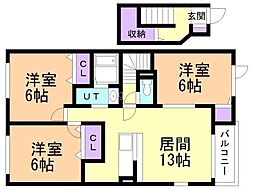 イースト　スリー　ヒルズ 2階