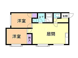グレースヒル 2LDKの間取図画像