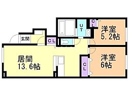 間取図画像 2LDK