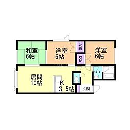 羊蹄スカイMS 3LDKの間取図画像