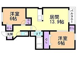 間取図画像 2LDK