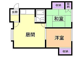コーポひまわりNo.2 2LDKの間取図画像