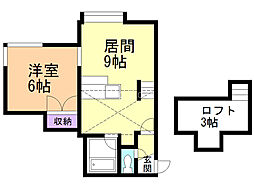 シンフォニー 1LDKの間取図画像