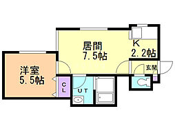ステラルーチェ 1DKの間取図画像