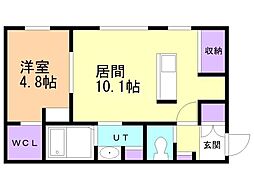 ノルフィーノ・イズム 1LDKの間取図画像