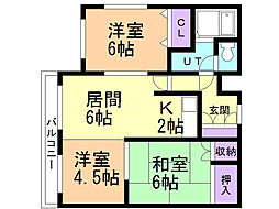イメージ307 3DKの間取図画像