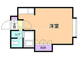 文京台レジデンス2 ワンルームの間取図画像