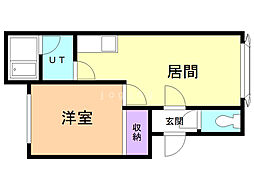 パークマンション5 1DKの間取図画像