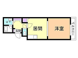 土屋ビル岩見沢 1DKの間取図画像