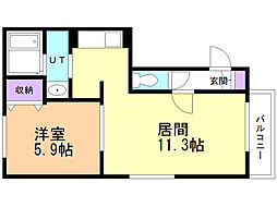 エフステージ大和 1LDKの間取図画像