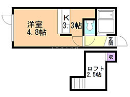ソニア文京台 1Kの間取図画像