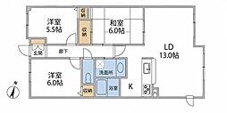 ダイアパレス緑が丘 3LDKの間取図画像