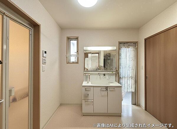 洗面脱衣所です。（※画像はAIにより生成されたイメージです。）
