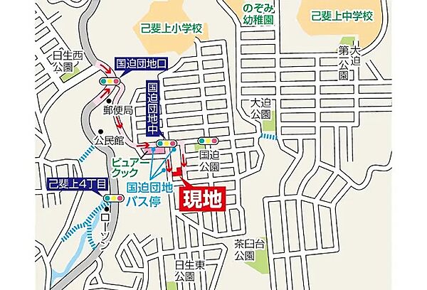 地図を拡大表示
