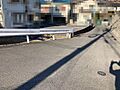 北東側道路から...