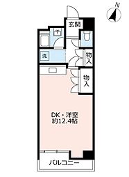 UR都市機構ポートアイランド団地61号棟 1DKの間取図画像