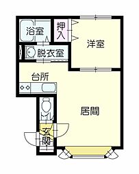 チヨダガーデン 1LDKの間取図画像