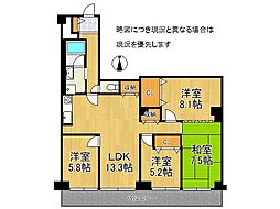 守口スカイハイツ 4LDKの間取図画像
