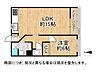 間取り：嬉しいサンルームのある使いやすい1LDKの間取りです！