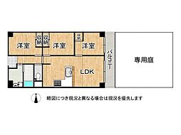 高殿スカイハイツ 3LDKの間取図画像