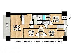 プレミスト鶴見横堤 3LDKの間取図画像