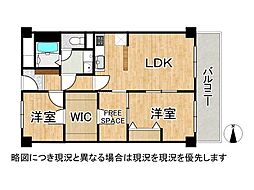 ドムール鴻池 2SLDKの間取図画像