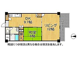 ニュー門真ハイツ 1LDKの間取図画像