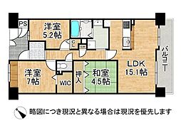 ローレルコート城北公園通り2番館 3LDKの間取図画像
