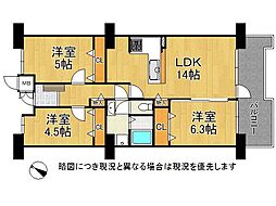 シティコート下新庄1号棟 3LDKの間取図画像