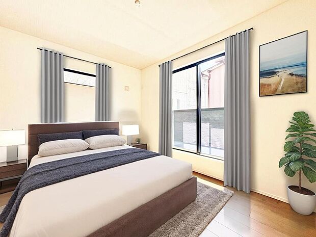 【配置してある家具や小物はCGによるイメージです。】【Bedroom】居室