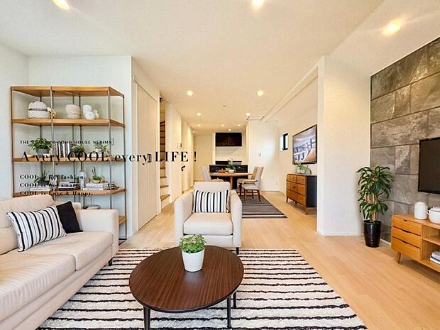 【配置してある家具や小物はCGによるイメージです。】【Livingroom】リビングルーム