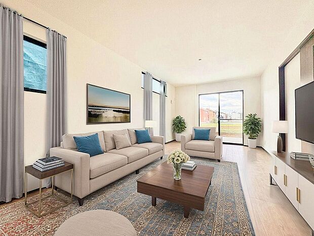 【画像処理技術で家具を消し、空室を再現しています。】【Livingroom】リビング