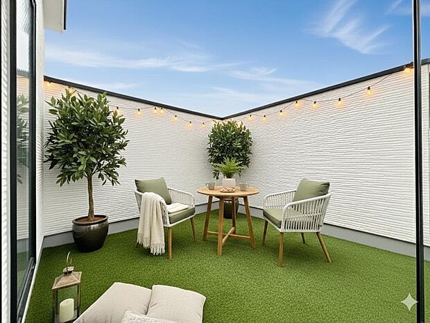 【配置してある家具や小物はCGによるイメージです。】【Balcony】バルコニー