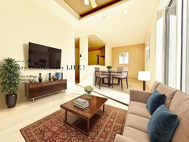 【配置してある家具や小物はCGによるイメージです。】【Livingroom】リビング