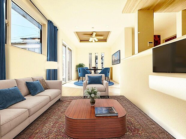 【配置してある家具や小物はCGによるイメージです。】【Livingroom】リビング