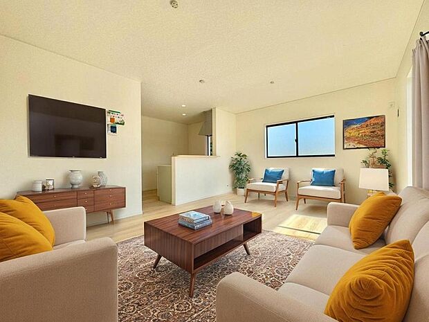 【配置してある家具や小物はCGによるイメージです。】【Livingroom】リビング