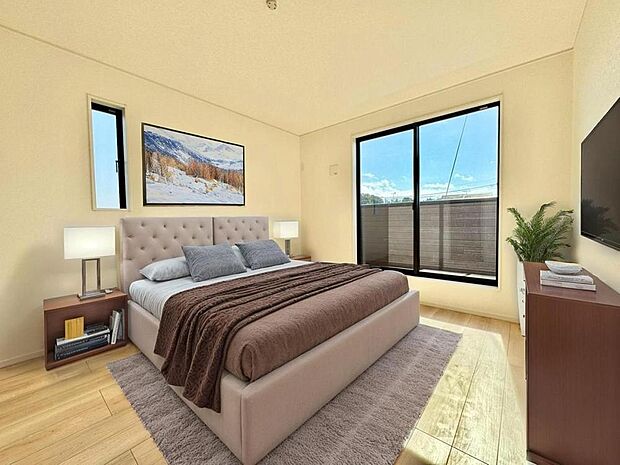 【配置してある家具や小物はCGによるイメージです。】【Bedroom】居室