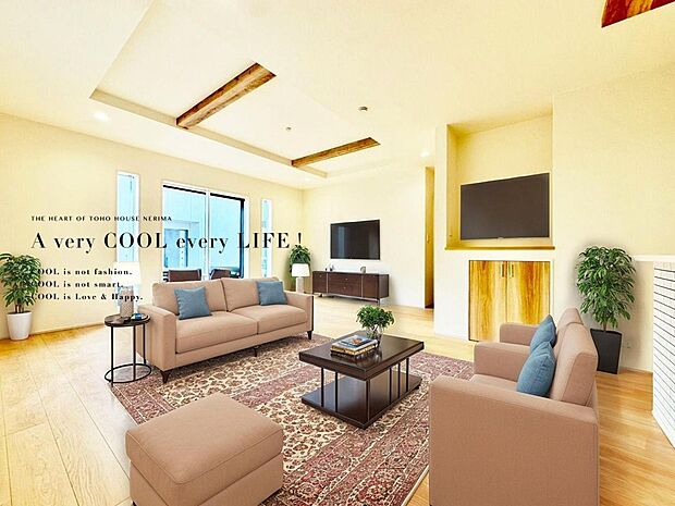 【配置してある家具や小物はCGによるイメージです】 【Livingroom】リビング