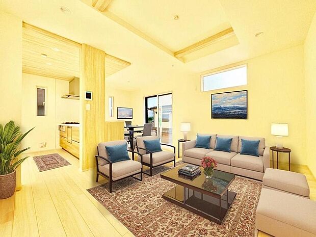 【配置してある家具や小物はCGによるイメージです。】【Livingroom】リビング