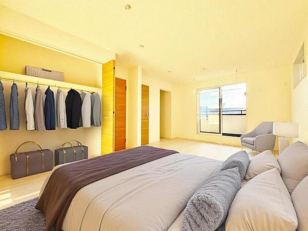 【配置してある家具や小物はCGによるイメージです。】【Bedroom】居室