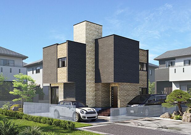 【完成予想図　外観】